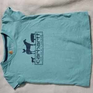 Carhartt Blue Heathered "From Sun Up to Sun Down" t-shirt 4T